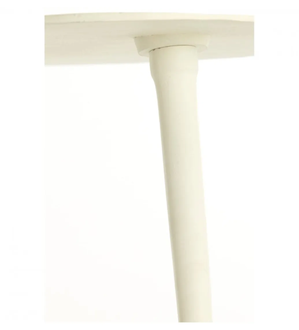 L&L Stolik kawowy LIONS 67 cm kremowy