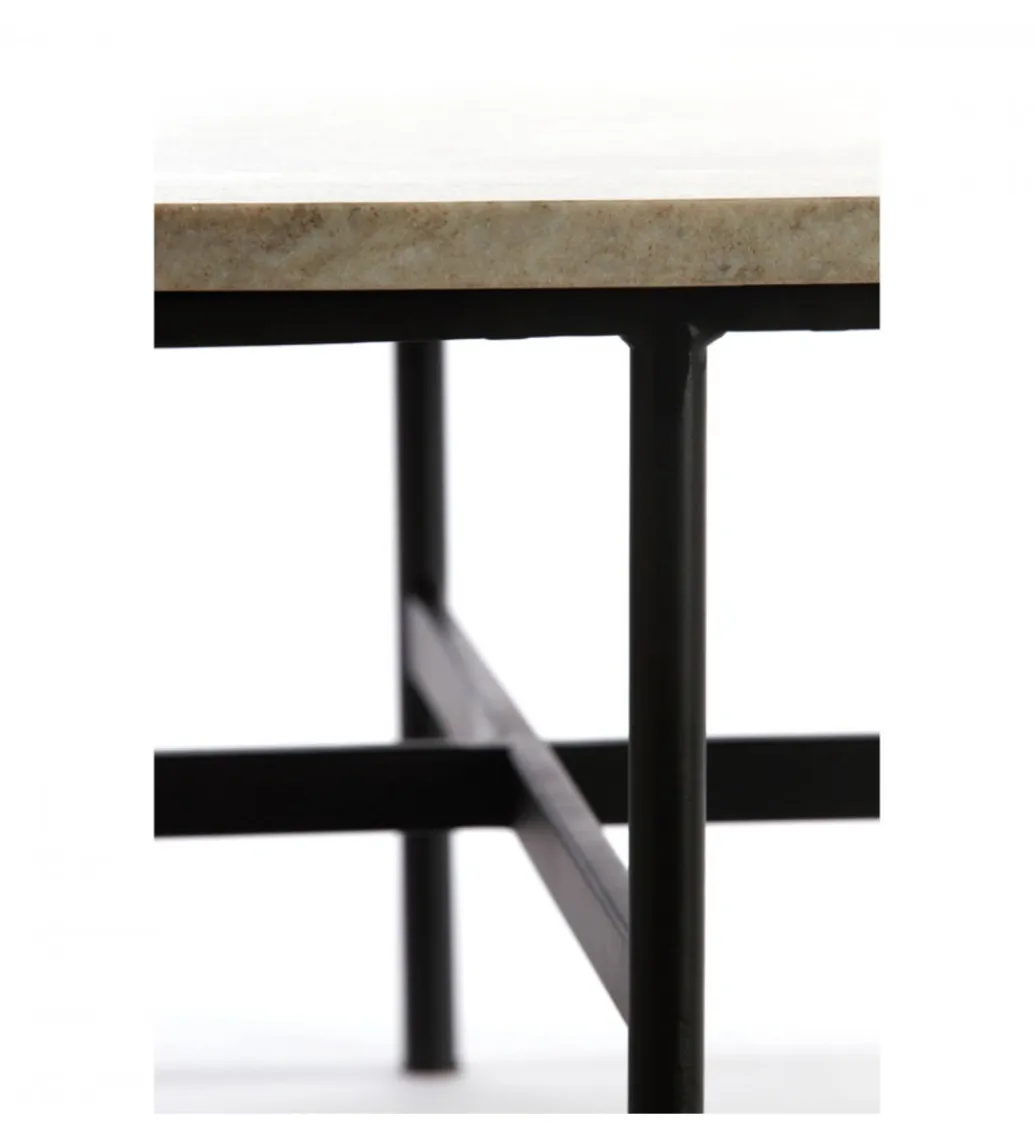 L&L Stolik kawowy LOES 140 cm efekt marmuru