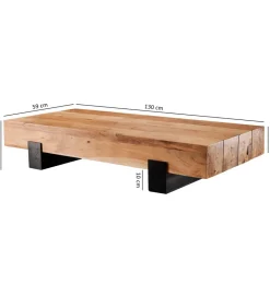 WOHNLING, GERMANY Stolik kawowy LONDA 130 cm drewno akacja