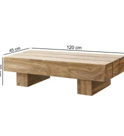 WOHNLING, GERMANY Stolik kawowy LUCCA 120 cm drewno akacja