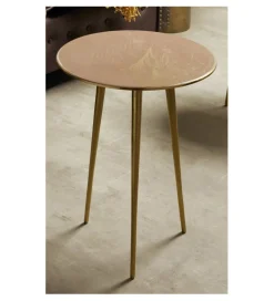 Imeri Stolik kawowy Luma 40 cm brązowy