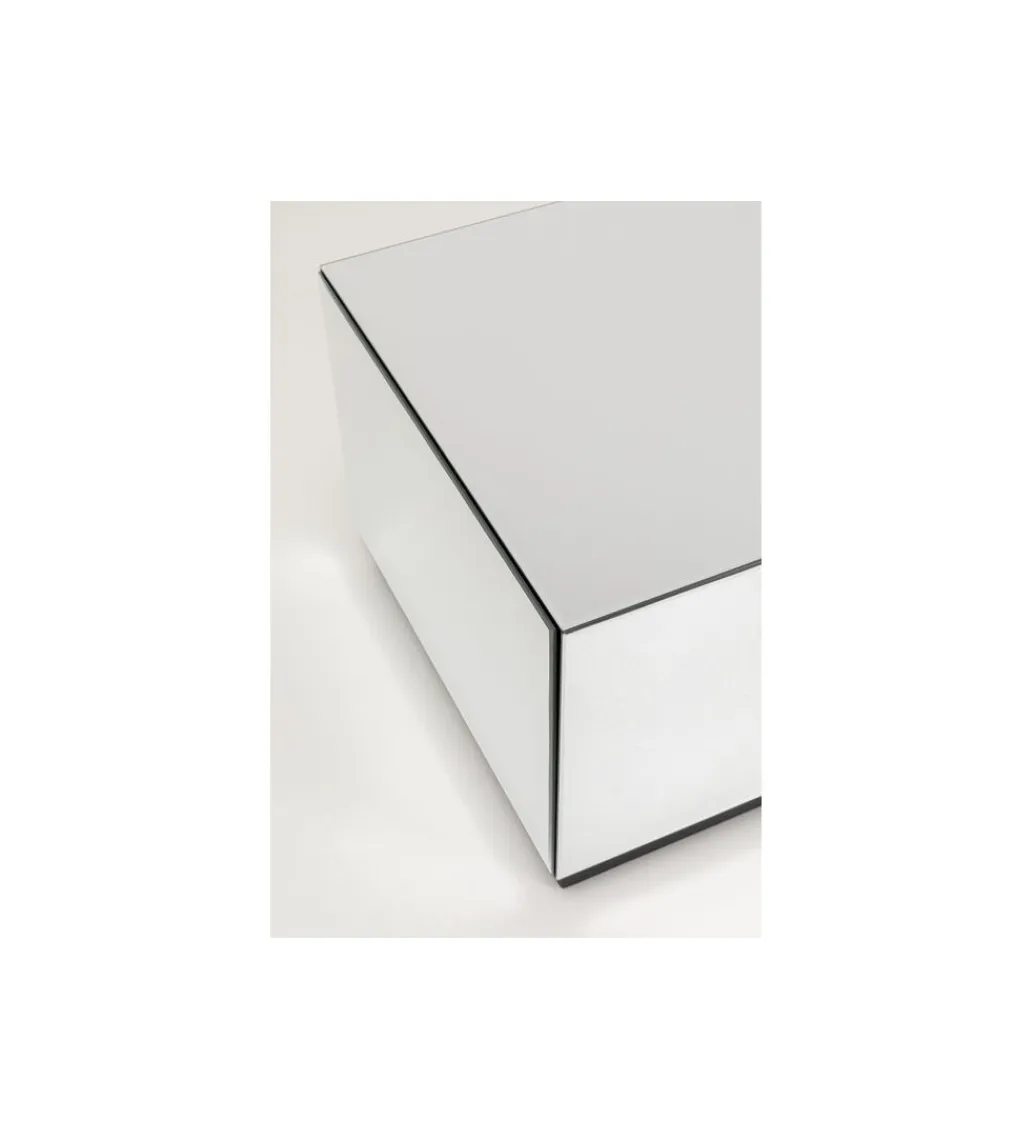 KARE Stolik kawowy LUXY MIRROR TRUNK 80 cm z szufladami