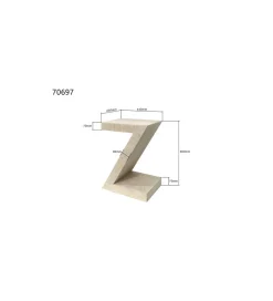 KARE Stolik kawowy LUXY Z TRAVERTINE 60 cm marmur