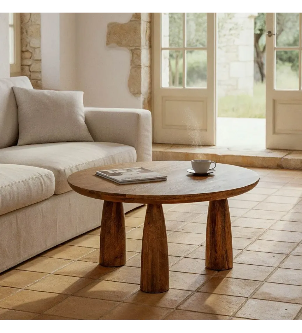 Zona-Design Stolik kawowy MENT 75 cm drewno mango