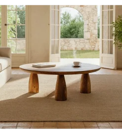 Zona-Design Stolik kawowy MENT 90 cm drewno mango