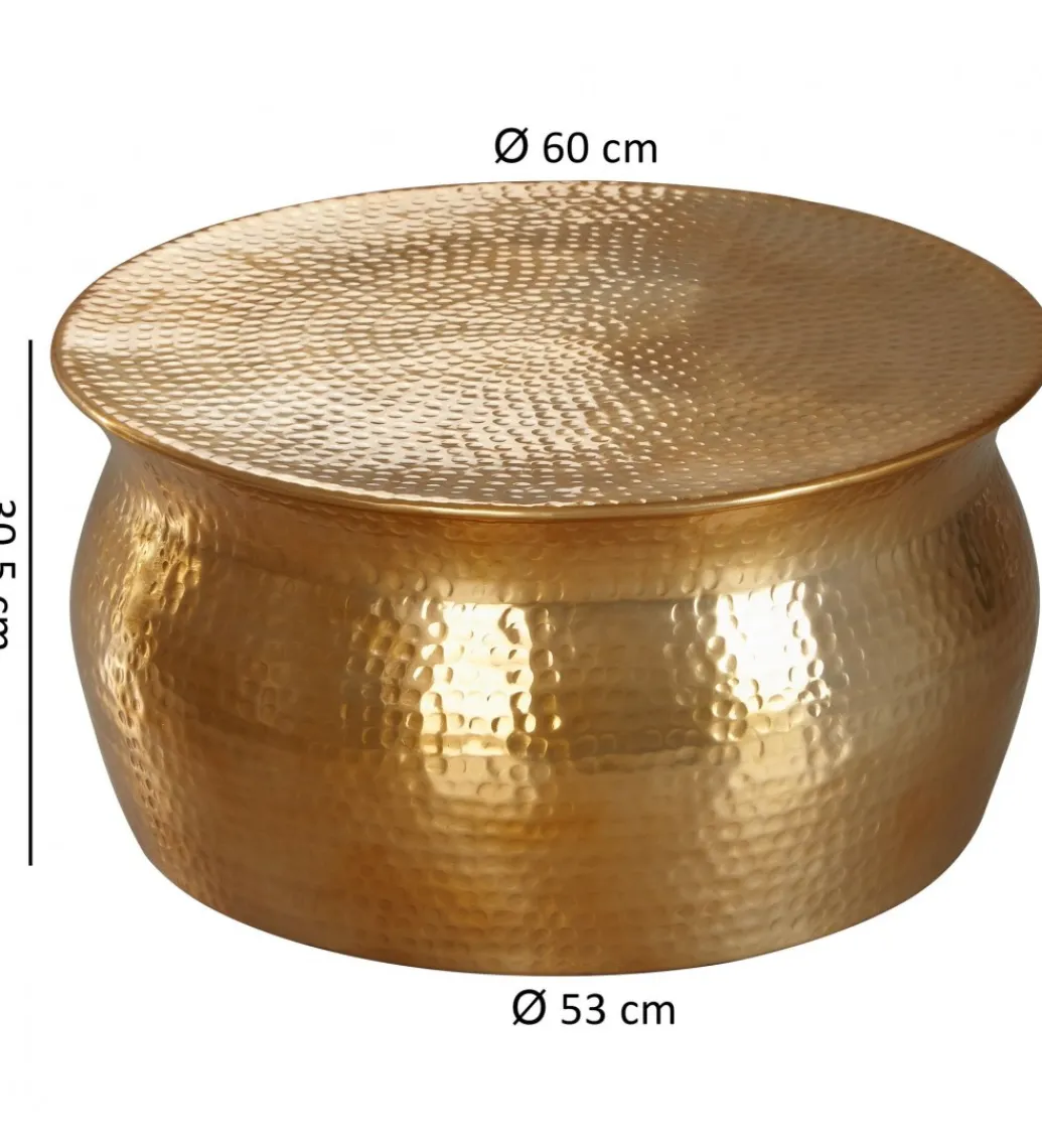 WOHNLING, GERMANY Stolik kawowy MILROY 60 cm złoty