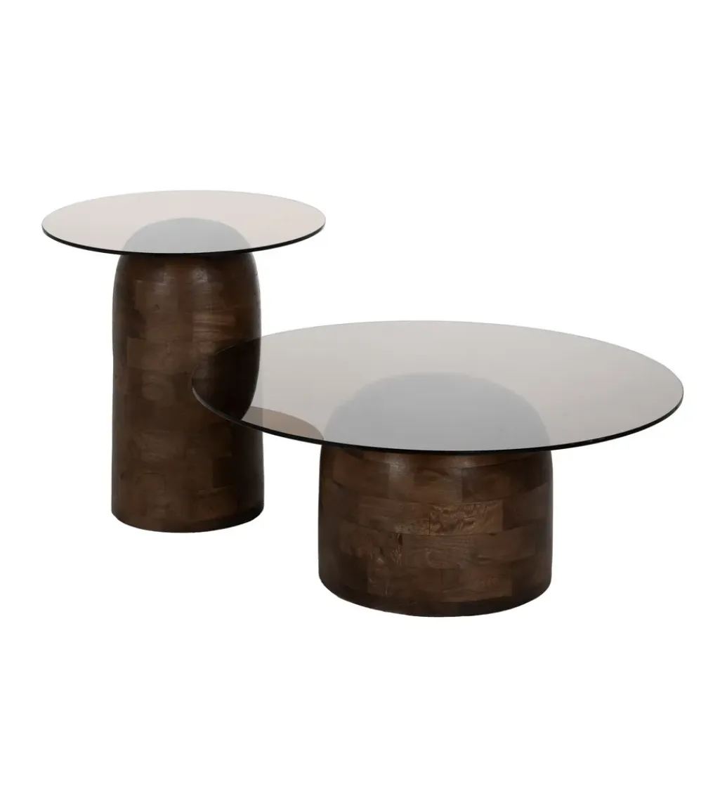 Zona-Design Stolik kawowy MIRIN 50 cm drewno mango brązowy