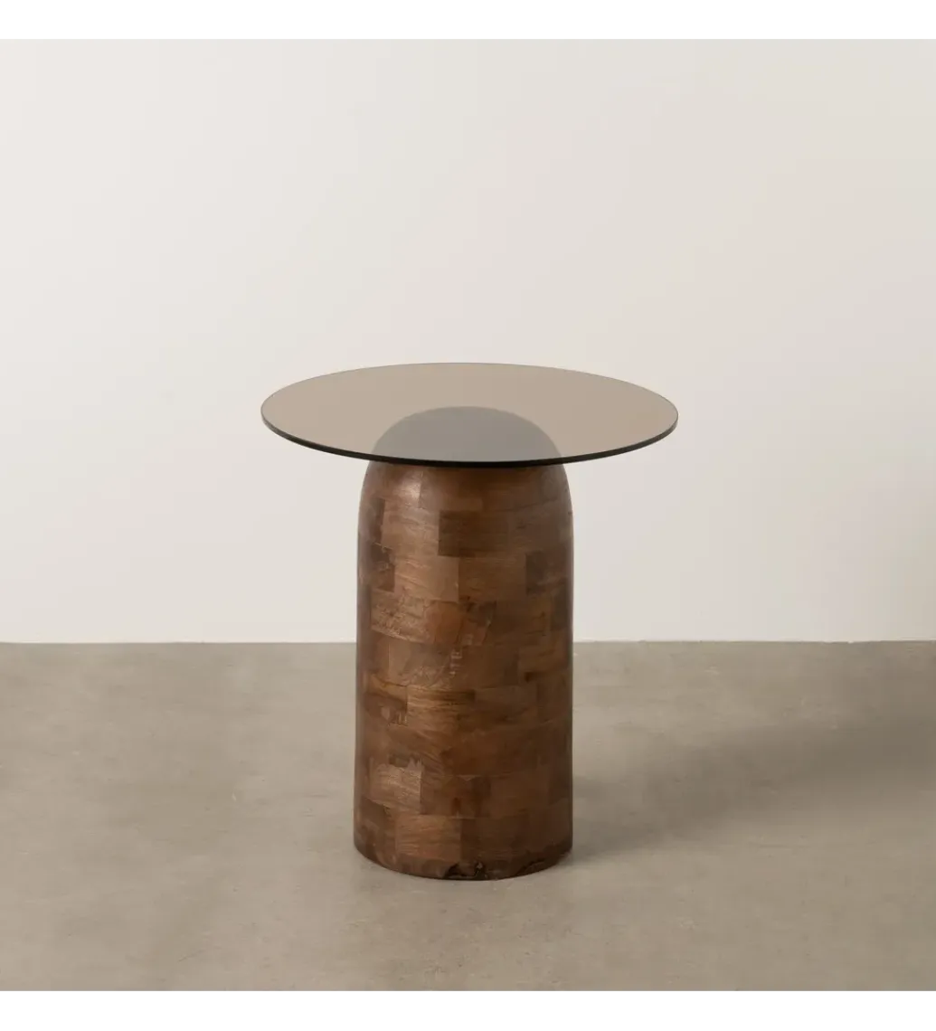 Zona-Design Stolik kawowy MIRIN 50 cm drewno mango brązowy