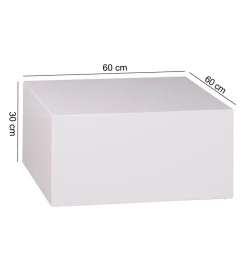 WOHNLING, GERMANY Stolik kawowy MONOBLOC 60 cm biały