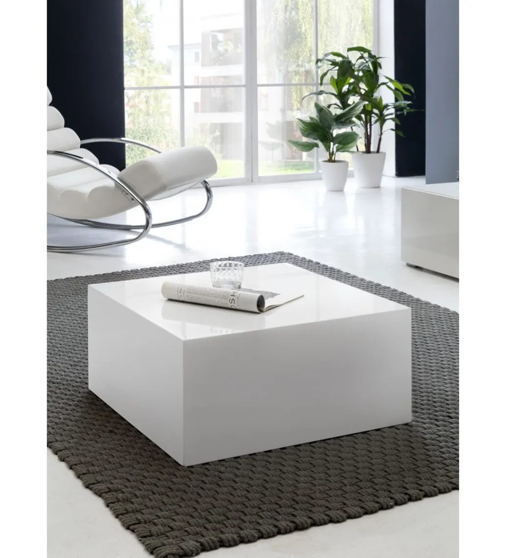 WOHNLING, GERMANY Stolik kawowy MONOBLOC 60 cm biały