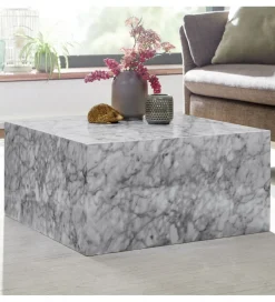 WOHNLING, GERMANY Stolik kawowy MONOBLOC 60 cm w optyce szarego marmuru