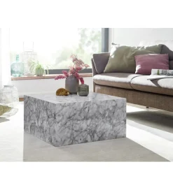 WOHNLING, GERMANY Stolik kawowy MONOBLOC 60 cm w optyce szarego marmuru