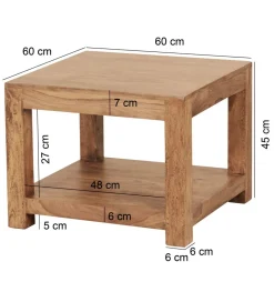 WOHNLING, GERMANY Stolik kawowy MUMBAI 60 cm drewno akacja