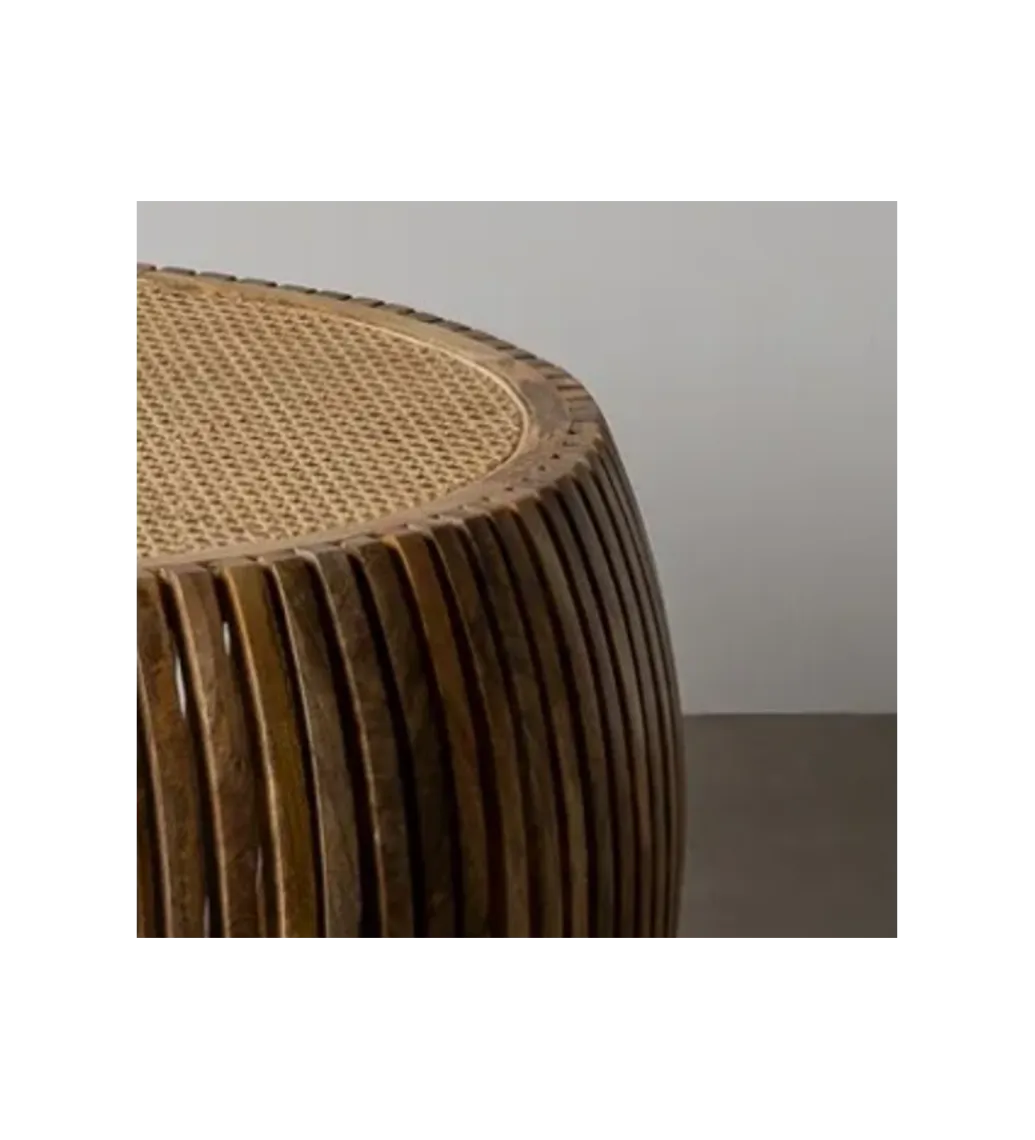 Zona-Design Stolik kawowy MURPI 75 cm drewno mango rattan