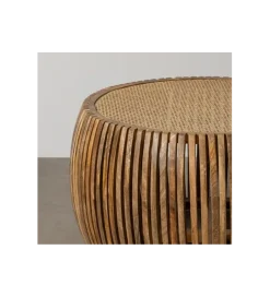 Zona-Design Stolik kawowy MURPI 75 cm drewno mango rattan