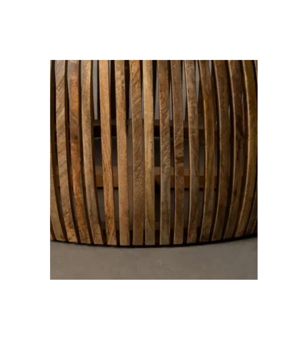Zona-Design Stolik kawowy MURPI 75 cm drewno mango rattan