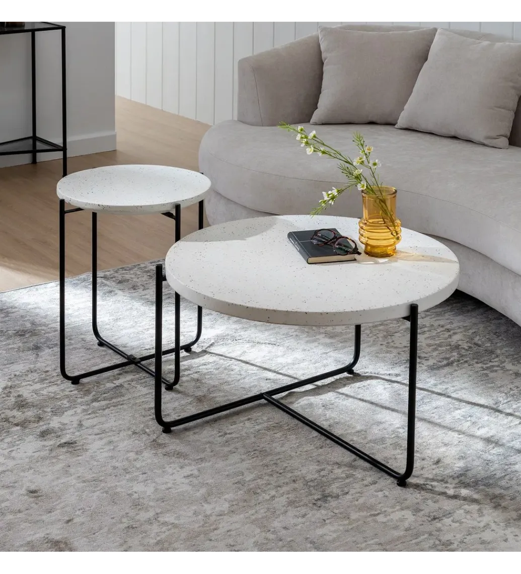 Zona-Design Stolik kawowy NATEK 68 cm beżowy