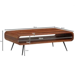 WOHNLING, GERMANY Stolik kawowy NEVERS 90 cm drewno sheesham