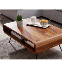WOHNLING, GERMANY Stolik kawowy NEVERS 90 cm drewno sheesham
