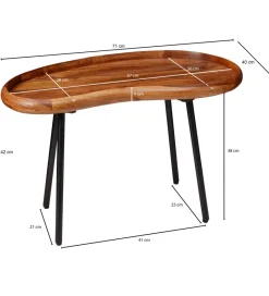 WOHNLING, GERMANY Stolik kawowy NIERE II 71 cm drewno sheesham