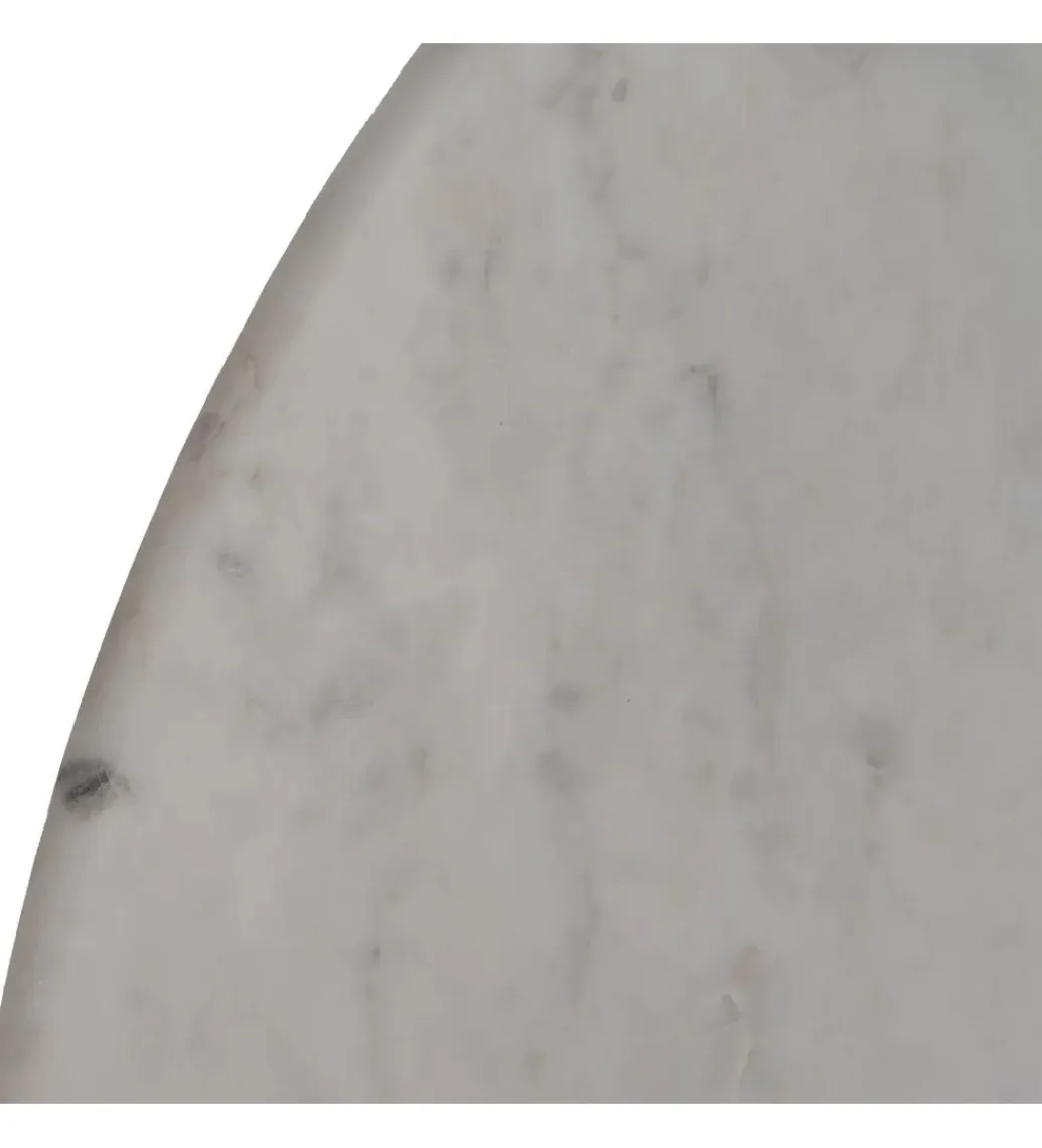 DENZO Stolik kawowy NIZAMES 80 cm drewno mango marmur