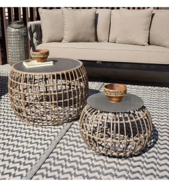 Zona-Design Stolik kawowy ogrodowy ARIKI 50 cm naturalny