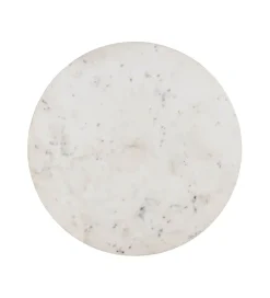 Zona-Design Stolik kawowy ONAKI 75 cm drewno mango marmur biały