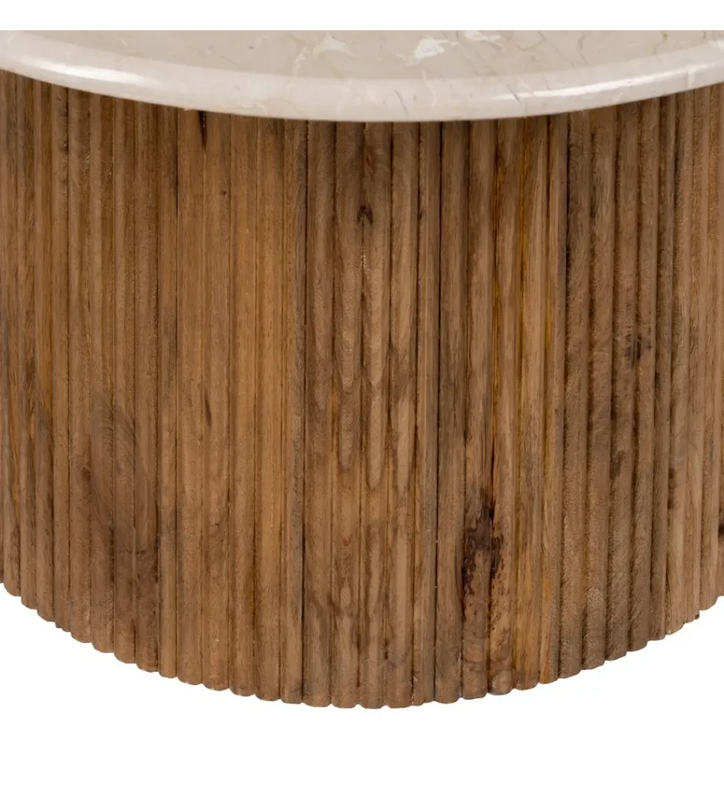 Zona-Design Stolik kawowy OPAK 76 cm drewno mango naturalny