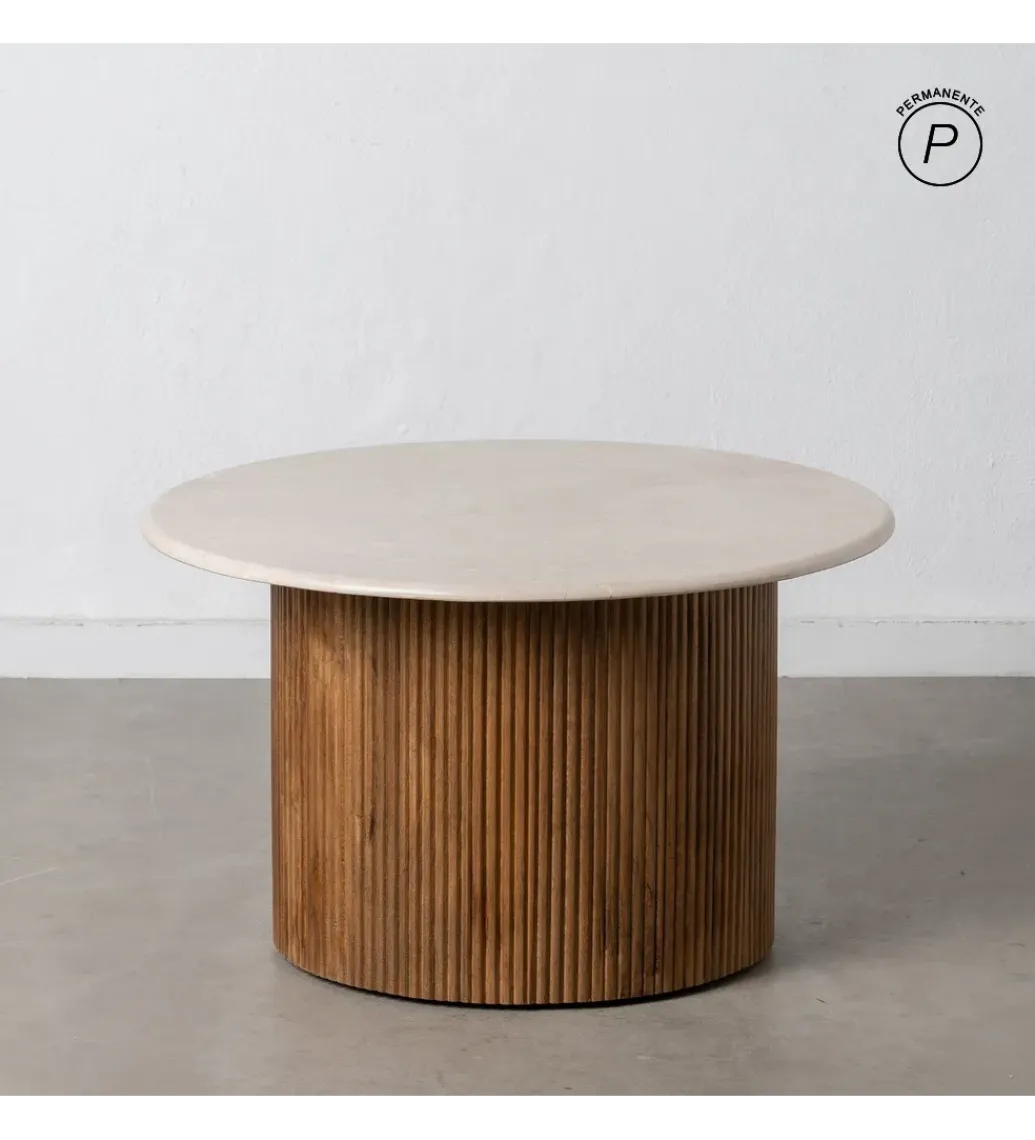 Zona-Design Stolik kawowy OPAK 76 cm drewno mango naturalny