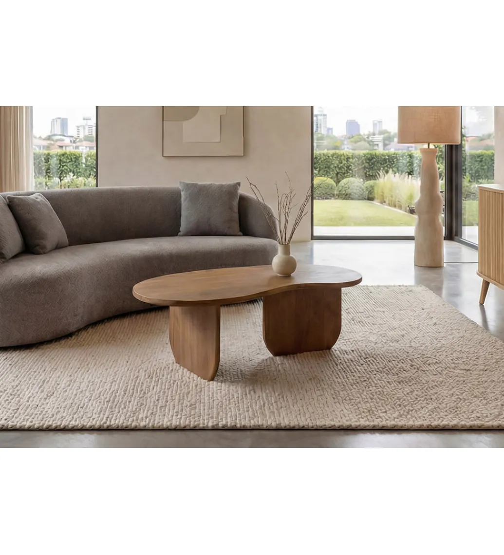 Invicta Interior - przedsprzedaż Stolik kawowy ORGANIC 120 cm drewno mango