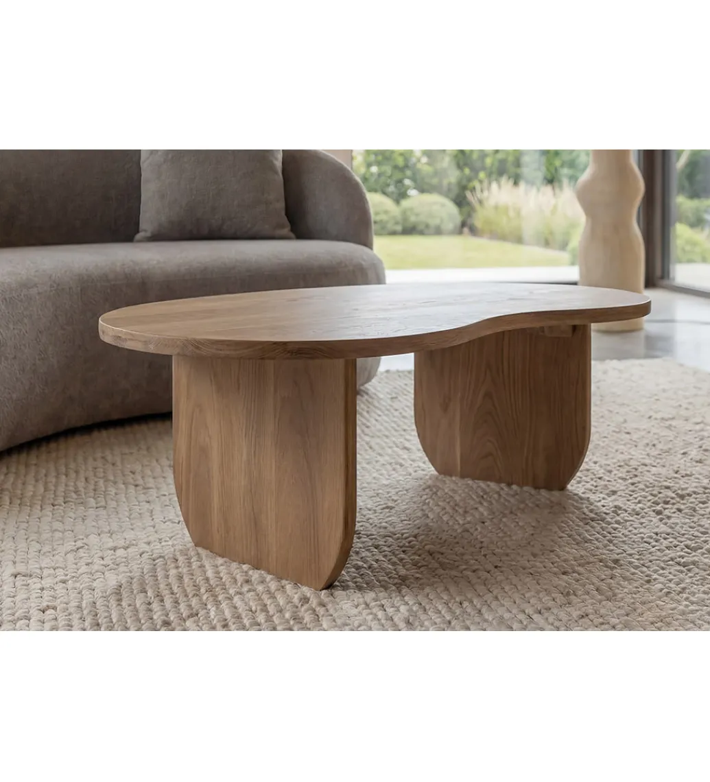 Invicta Interior - przedsprzedaż Stolik kawowy ORGANIC 120 cm drewno mango