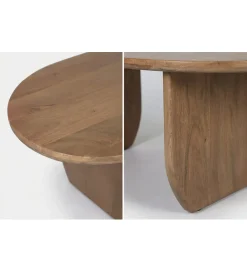 Invicta Interior - przedsprzedaż Stolik kawowy ORGANIC 120 cm drewno mango