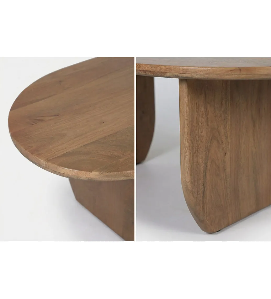 Invicta Interior - przedsprzedaż Stolik kawowy ORGANIC 120 cm drewno mango