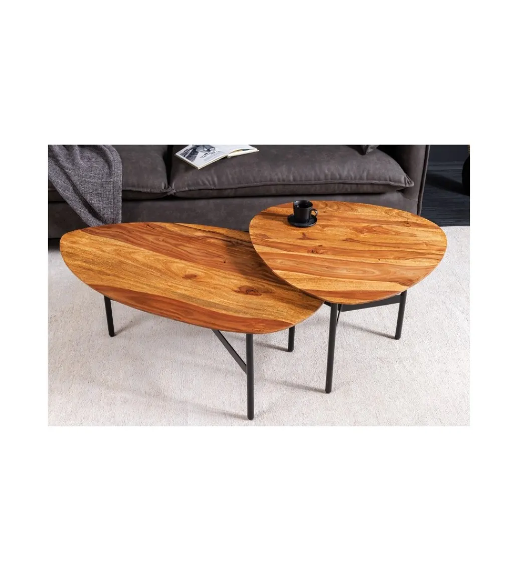 Invicta Interior Stolik kawowy PARMIO 85 cm drewno sheesham