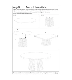 LF-Design Stolik kawowy PATO 50 cm drewno mango biała