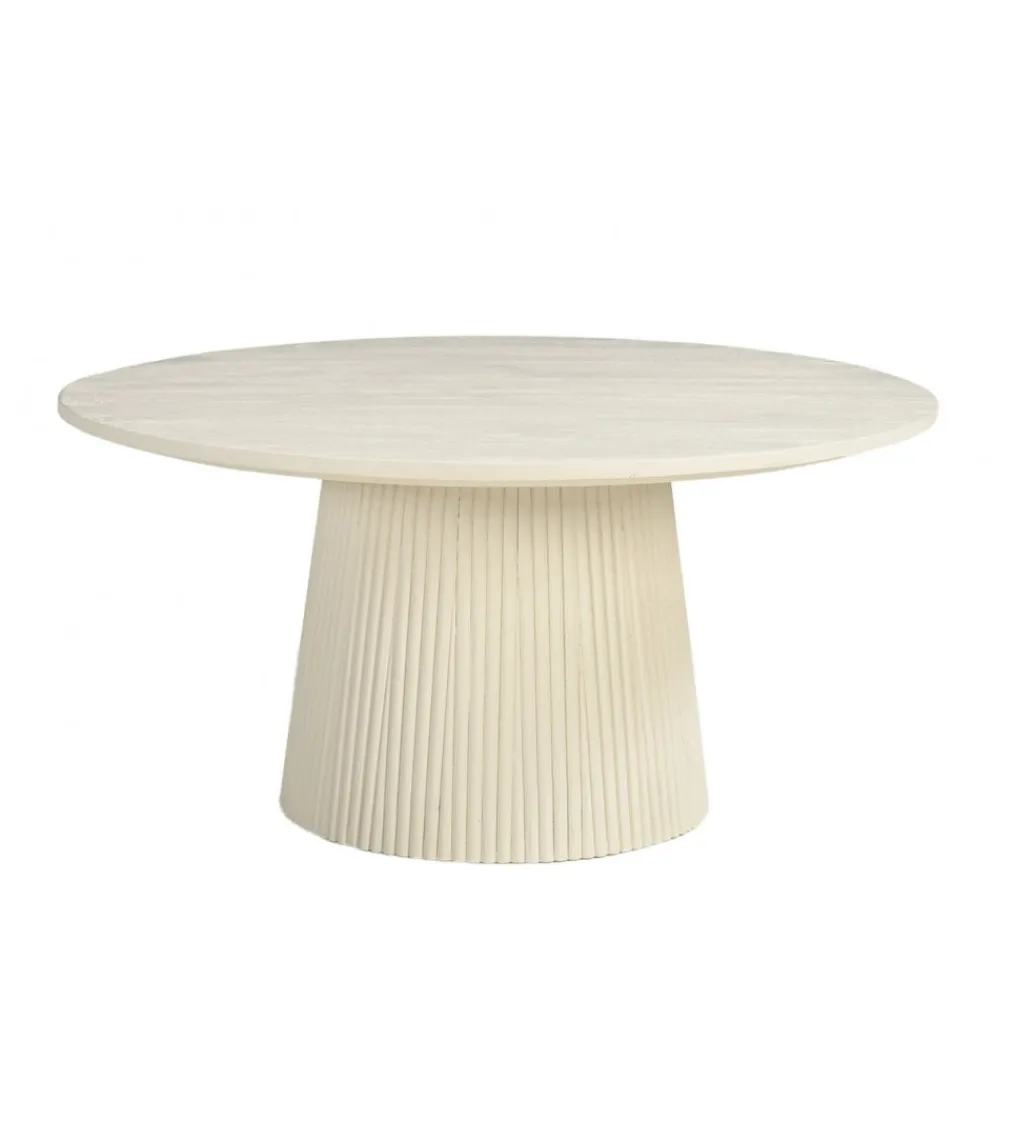 LF-Design Stolik kawowy PATO 80 cm drewno mango biała