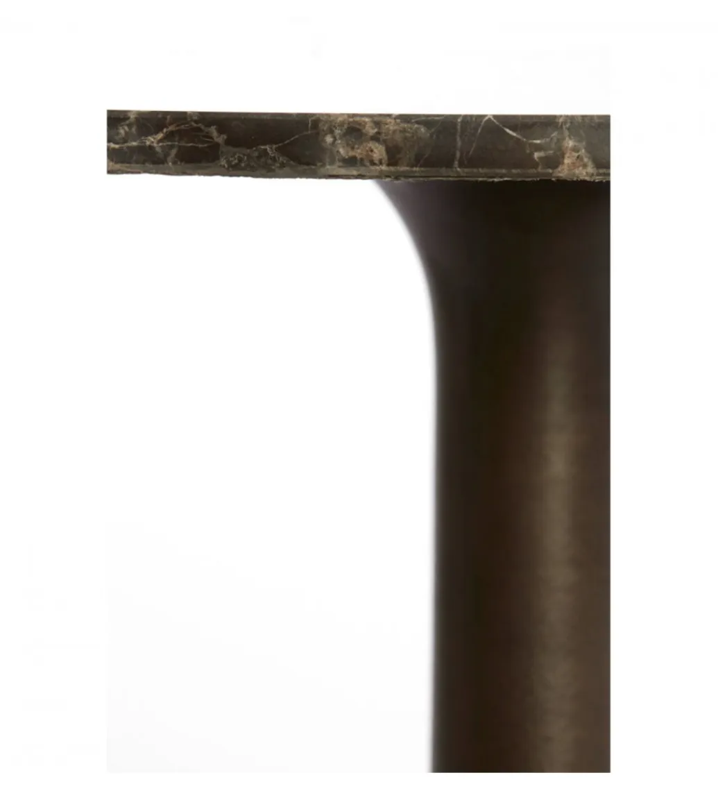 L&L Stolik kawowy PAZO 61 cm czarny efekt marmuru