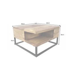 Invicta Interior Stolik kawowy PEGU Giant 60 cm drewno sheesham