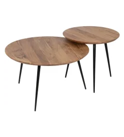 Zona-Design Stolik kawowy PIRLO SET II drewno akacja