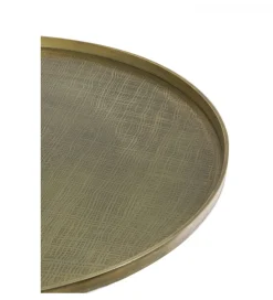 L&L Stolik kawowy POPETA 75 cm antyczny brąz czarny