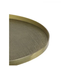 L&L Stolik kawowy POPETA 60 cm antyczny brąz czarny
