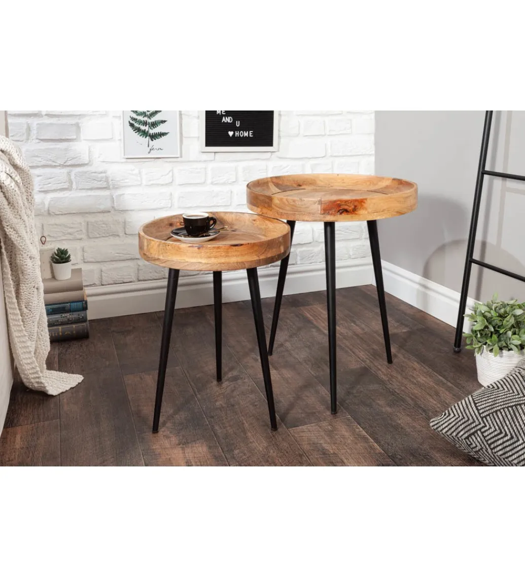 Invicta Interior - przedsprzedaż Stolik kawowy Pure Nature 45 cm naturalne mango