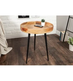 Invicta Interior - przedsprzedaż Stolik kawowy Pure Nature 45 cm naturalne mango