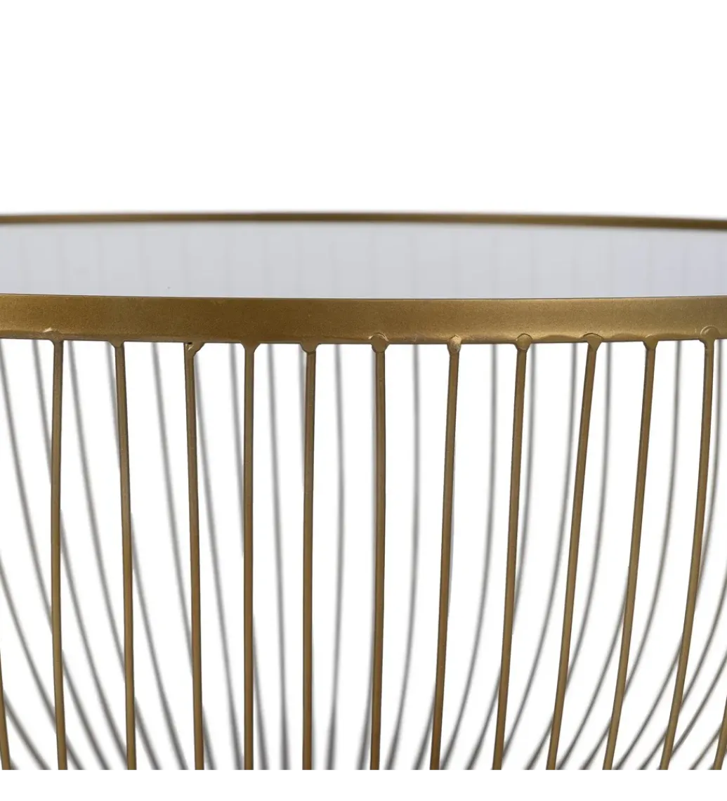 Zona-Design Stolik kawowy RAG 75 cm złoty