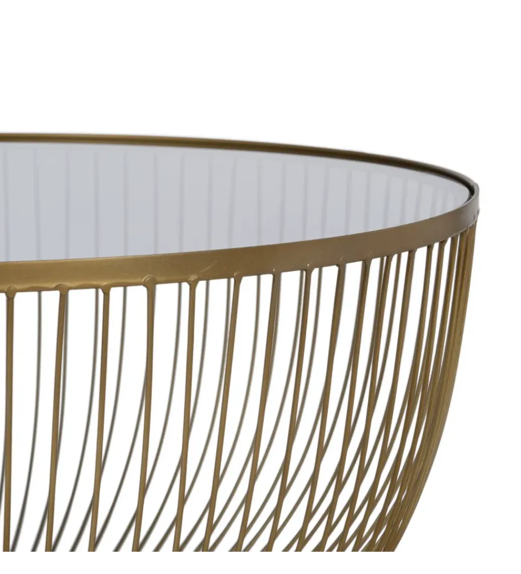 Zona-Design Stolik kawowy RAG 75 cm złoty