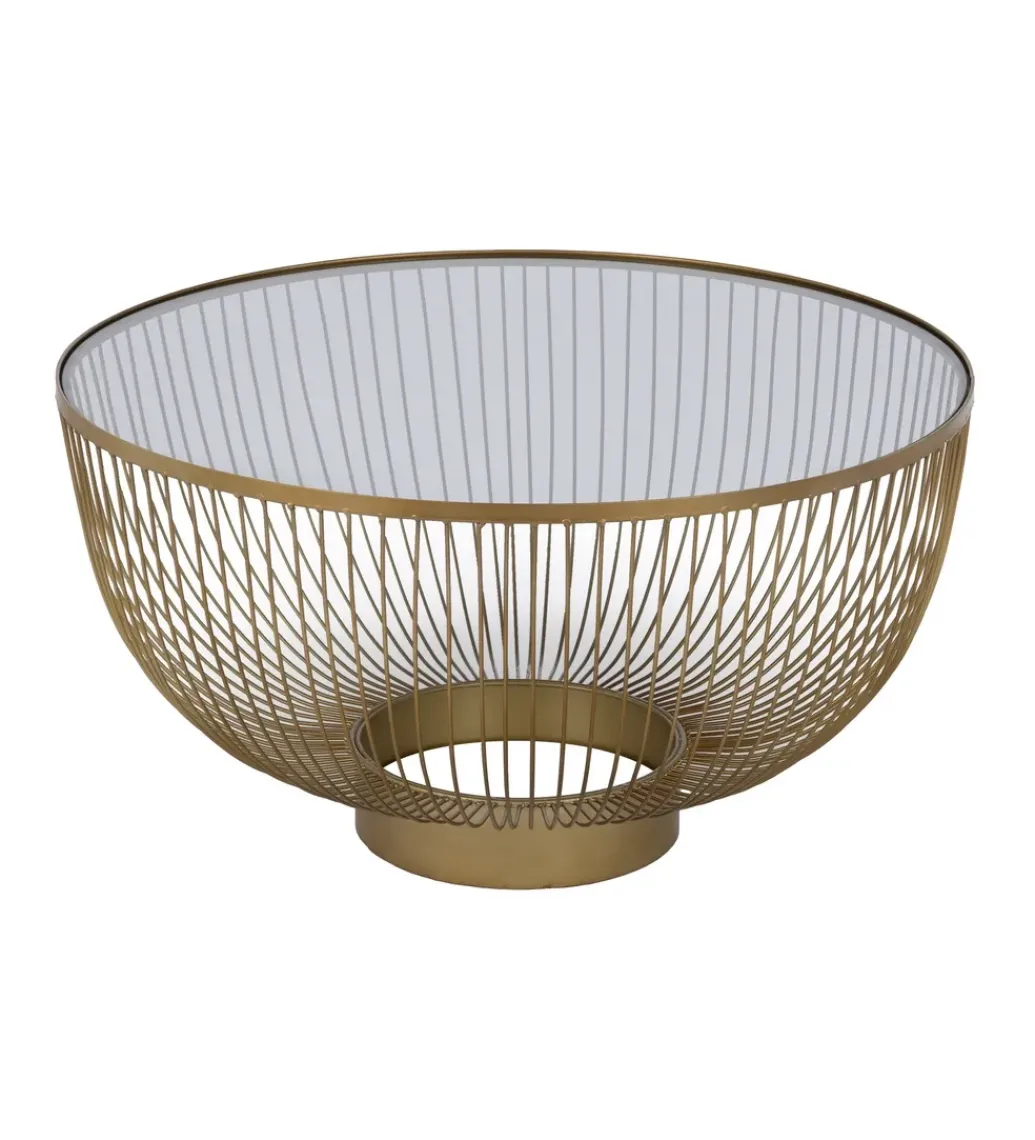 Zona-Design Stolik kawowy RAG 75 cm złoty