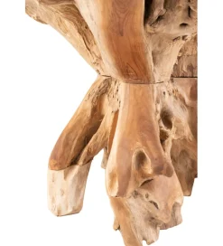 J-Line Stolik kawowy RAOUL 140 cm drewno teak naturalny