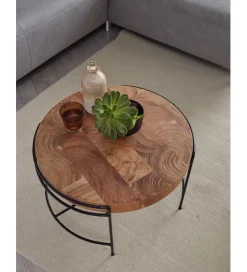 WOHNLING, GERMANY Stolik kawowy RIBERA 62 cm drewno akacja
