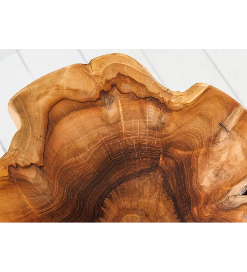 Invicta Interior - przedsprzedaż Stolik kawowy ROOT 70 cm drewno teak naturalny