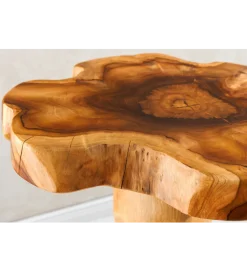 Invicta Interior - przedsprzedaż Stolik kawowy ROOT 70 cm drewno teak naturalny
